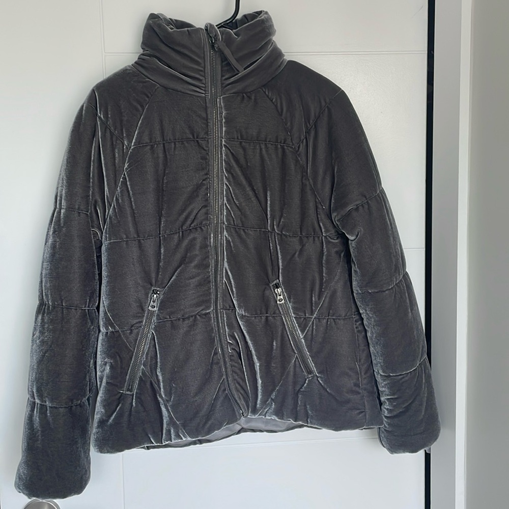 NWT Dylan Soft Warm Cozy Silver Grey Shimmer Jacket Coat XS RETAIL $188